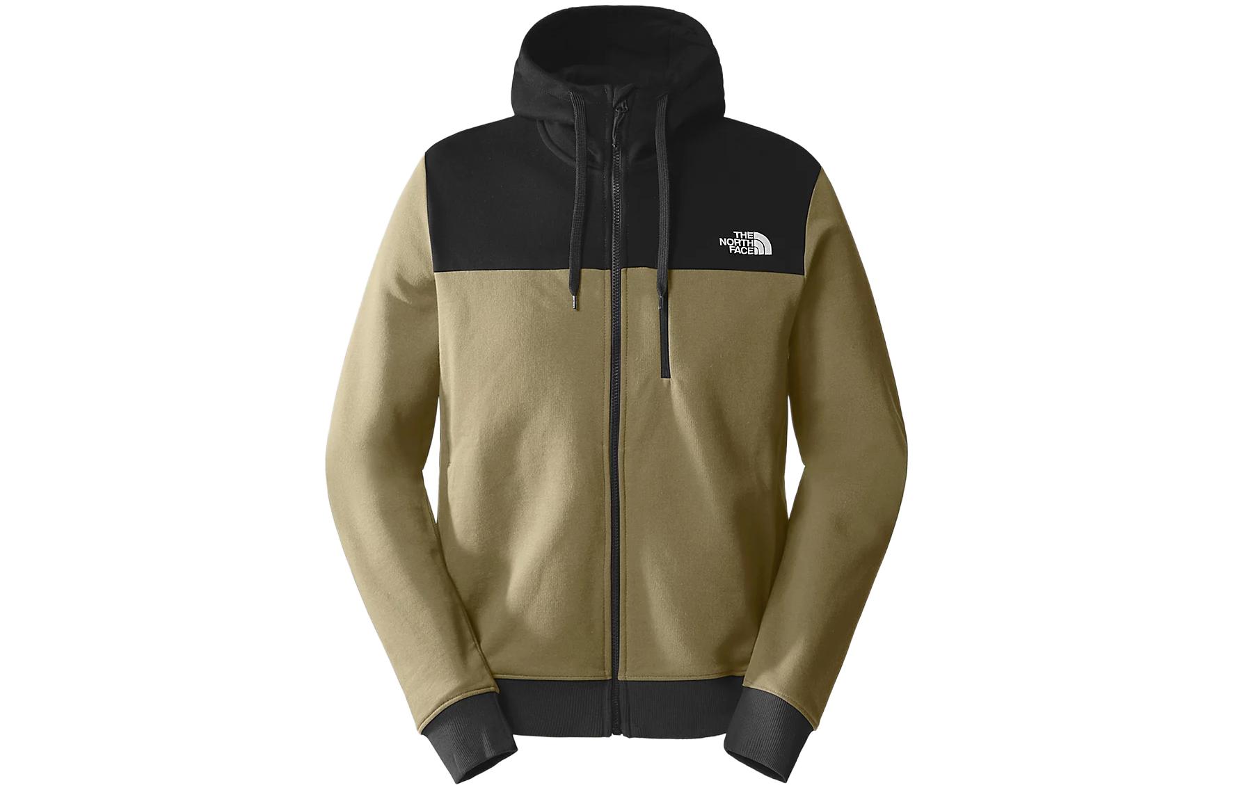 TNF Tech New Peak Colorblock Logo Print Hooded Jacket Khaki NF0A3VEI-QV2