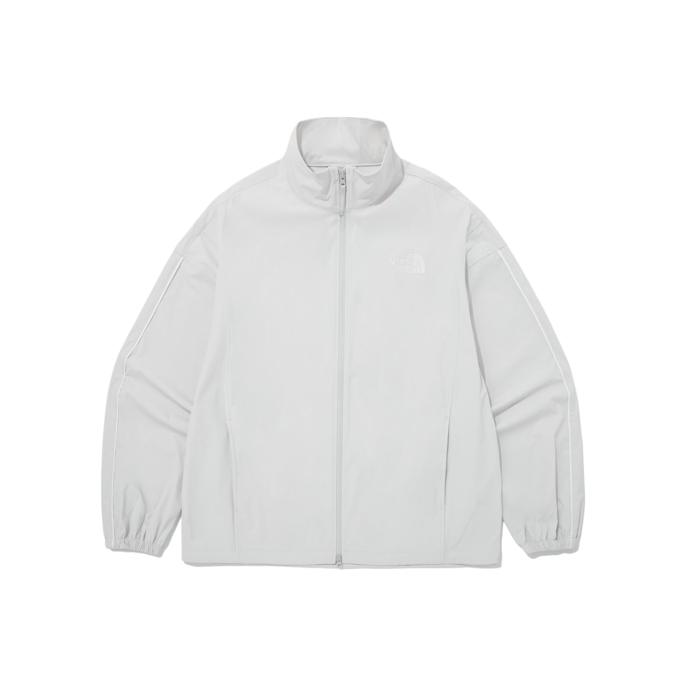 TNF Tech Run Track Jacket Grey Unisex Logo Printed Zip-Up NJ3BQ09K