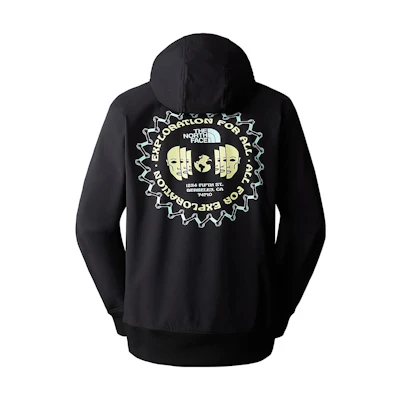 TNF Tekno Logo Pullover Hoodie Black Logo Print NF0A82V6-ORN
