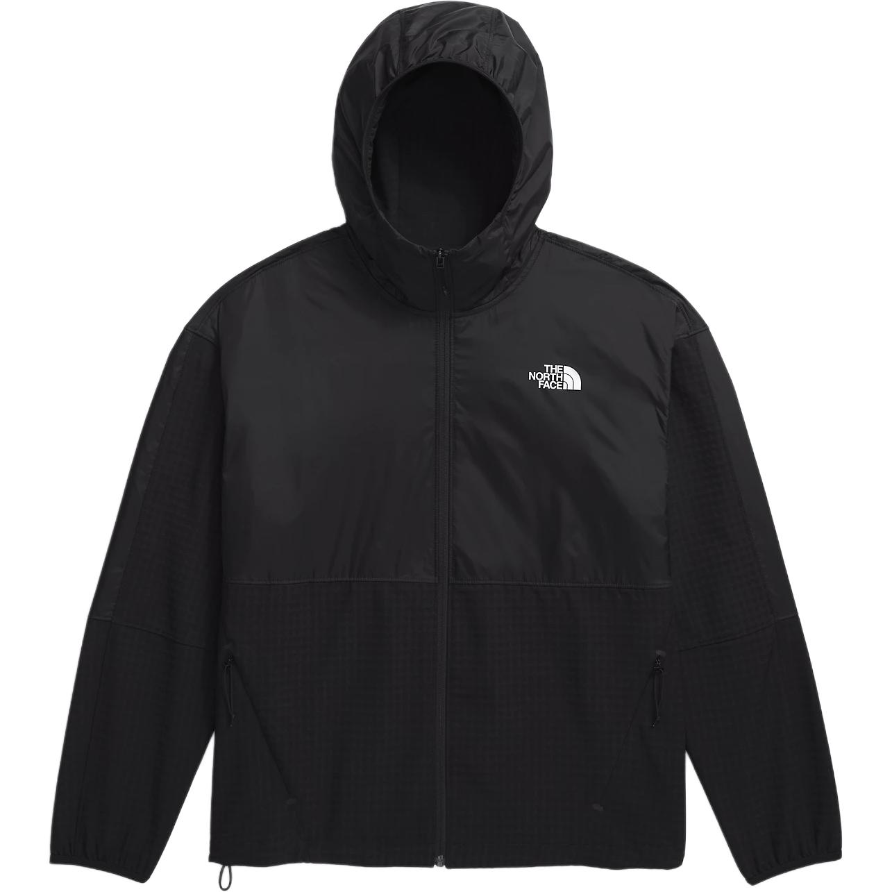 Buy 北面Tekware格纹混合黑色全拉链连帽夹克 NF0A88XV-JK3