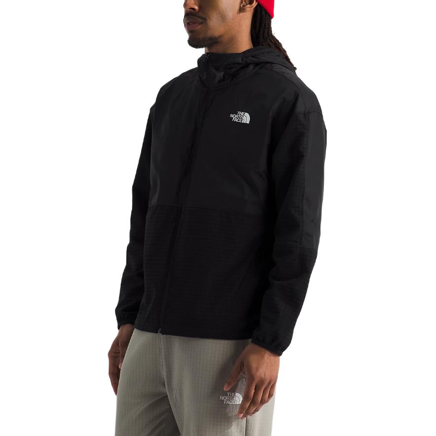 Details for 北面Tekware格纹混合黑色全拉链连帽夹克 NF0A88XV-JK3