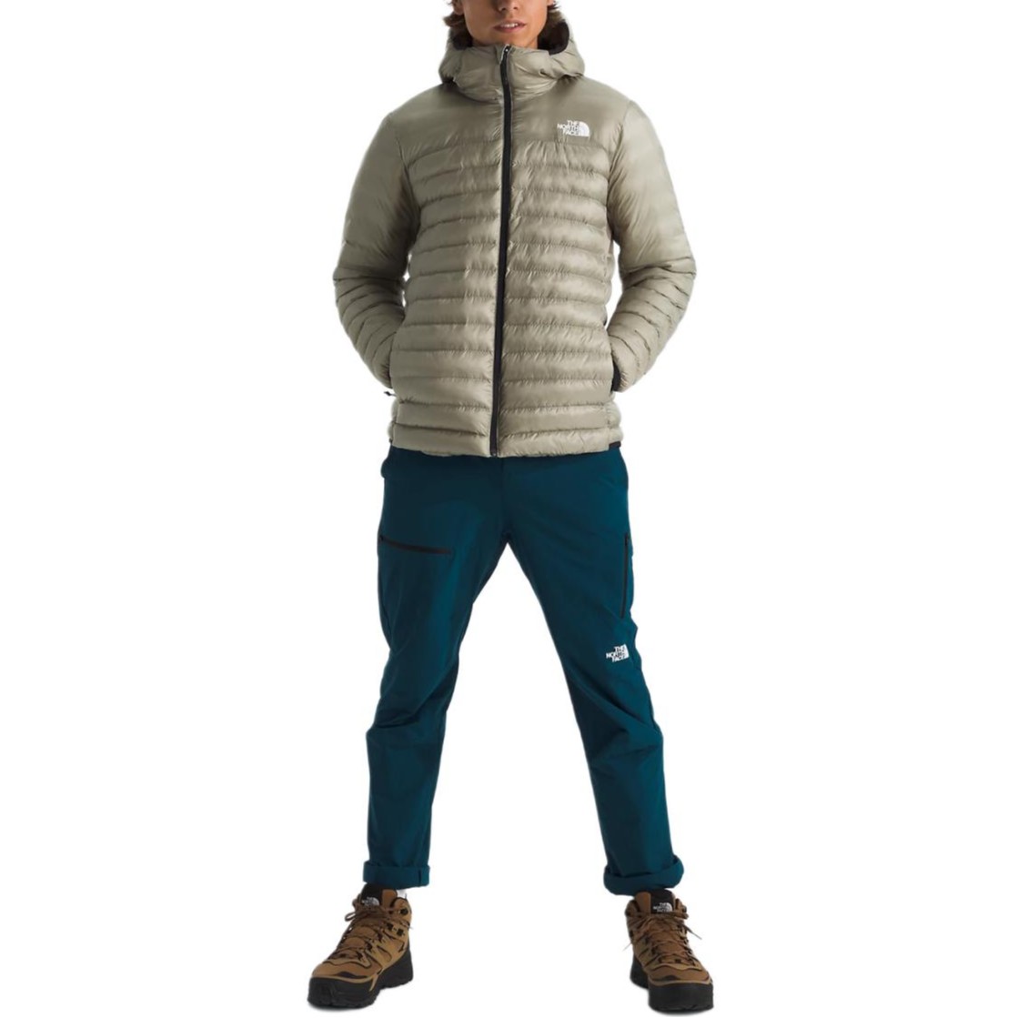 TNF Terra Peak  Solid Color Hooded Jacket Clay Gray NF0A88TV-1I4 圖 5