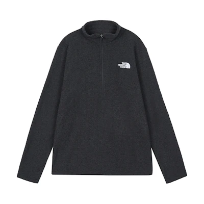 TNF Textured Cap Rock Half-Zip Pullover Sweatshirt Black Retro Style NF0A3YR1-JK3
