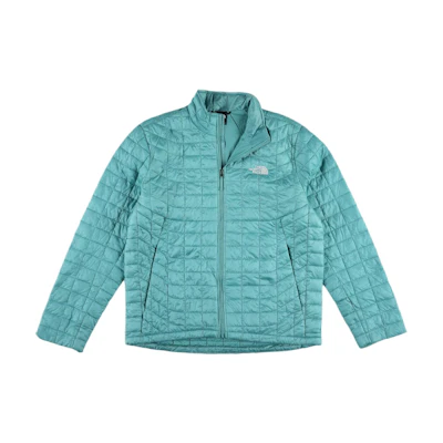 TNF ThermoBall Eco Jacket Gem Blue - Logo Stand Collar Zip-Up NF0A4QSP-ZBP