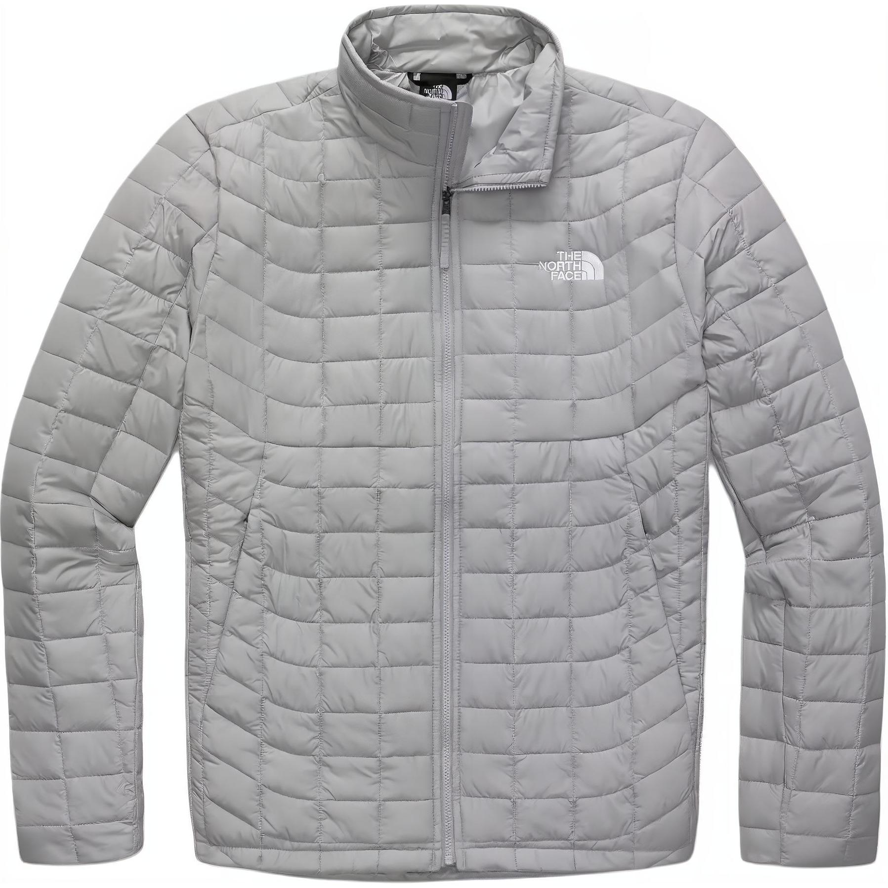 TNF Thermoball Eco Jacket Gray - Lightweight Zipper Puffer NF0A4QSP-A91