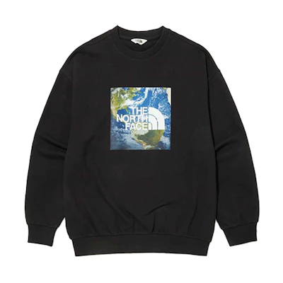 TNF Think Earth Sweatshirt Black Unisex Logo Pullover Crewneck NM5MN01J