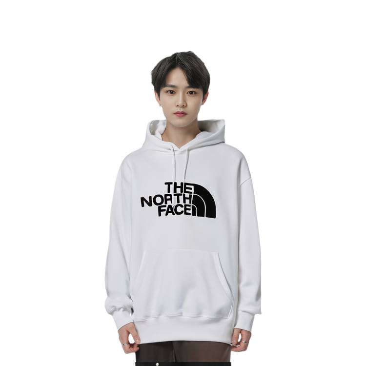 TNF Throwback Embroidered Pullover Hoodie Unisex White NF0A4NEQ-FN4 圖 7