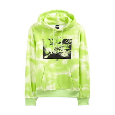 TNF Tie-Dye Pullover Hoodie with Front Graphic - Neon Yellow NF0A7QA3-4Y8