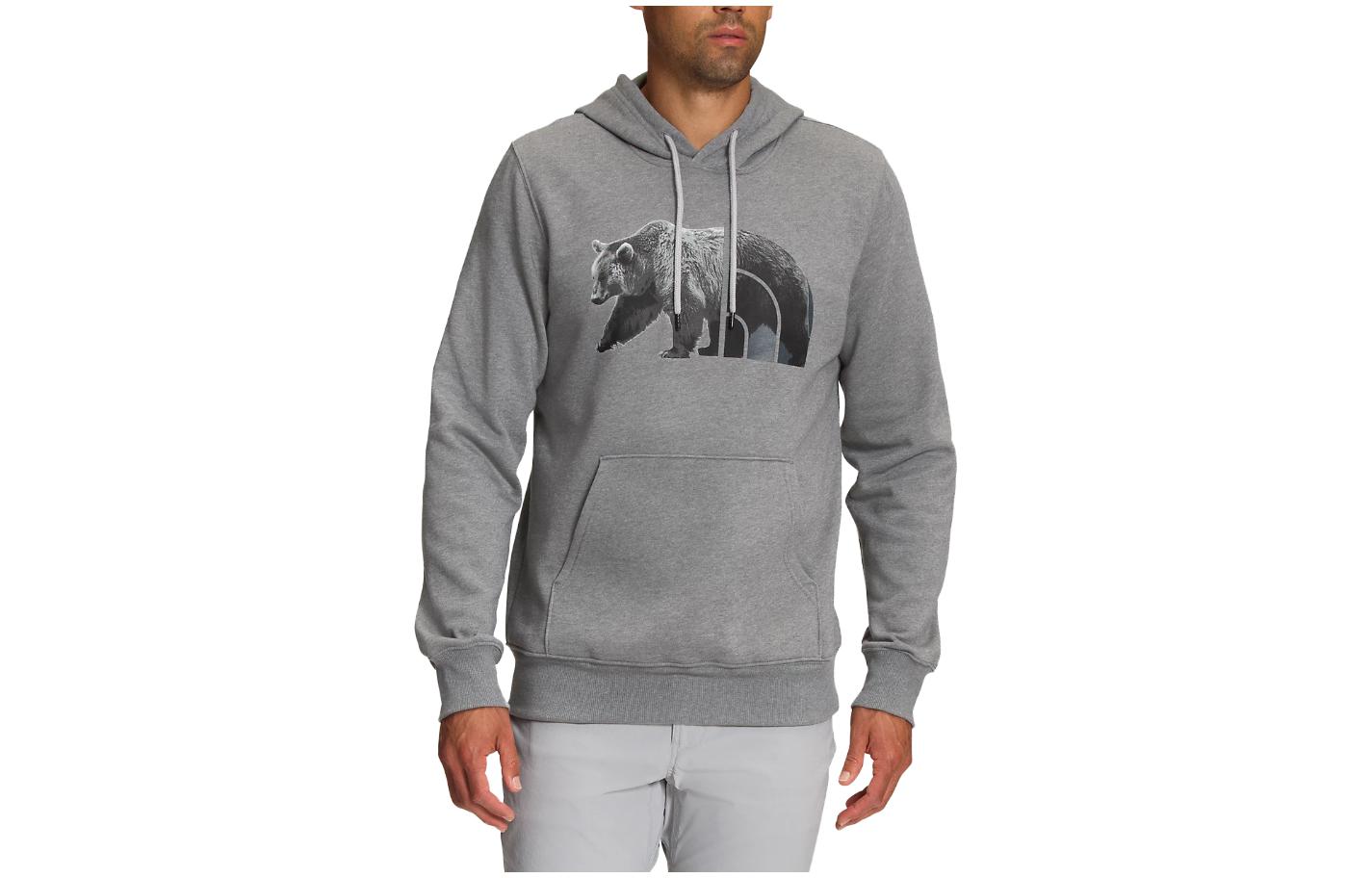 TNF TNF™ Bear Pullover Hoodie Casual Gray Sweatshirt NF0A7UNM-GVD