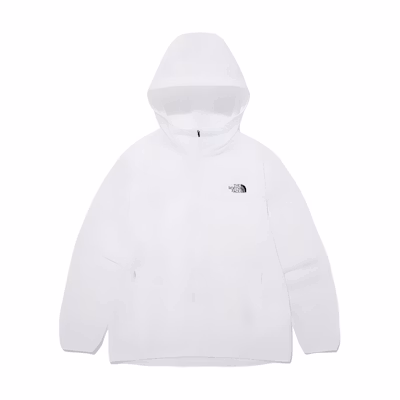 TNF TNF Run Ex Jacket White Unisex with Logo Print and Hood NJ3LQ10C