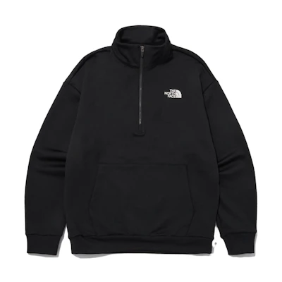 TNF Training Pullover Anorak Jacket Black Unisex Loose Fit Logo Design NT7LP12A