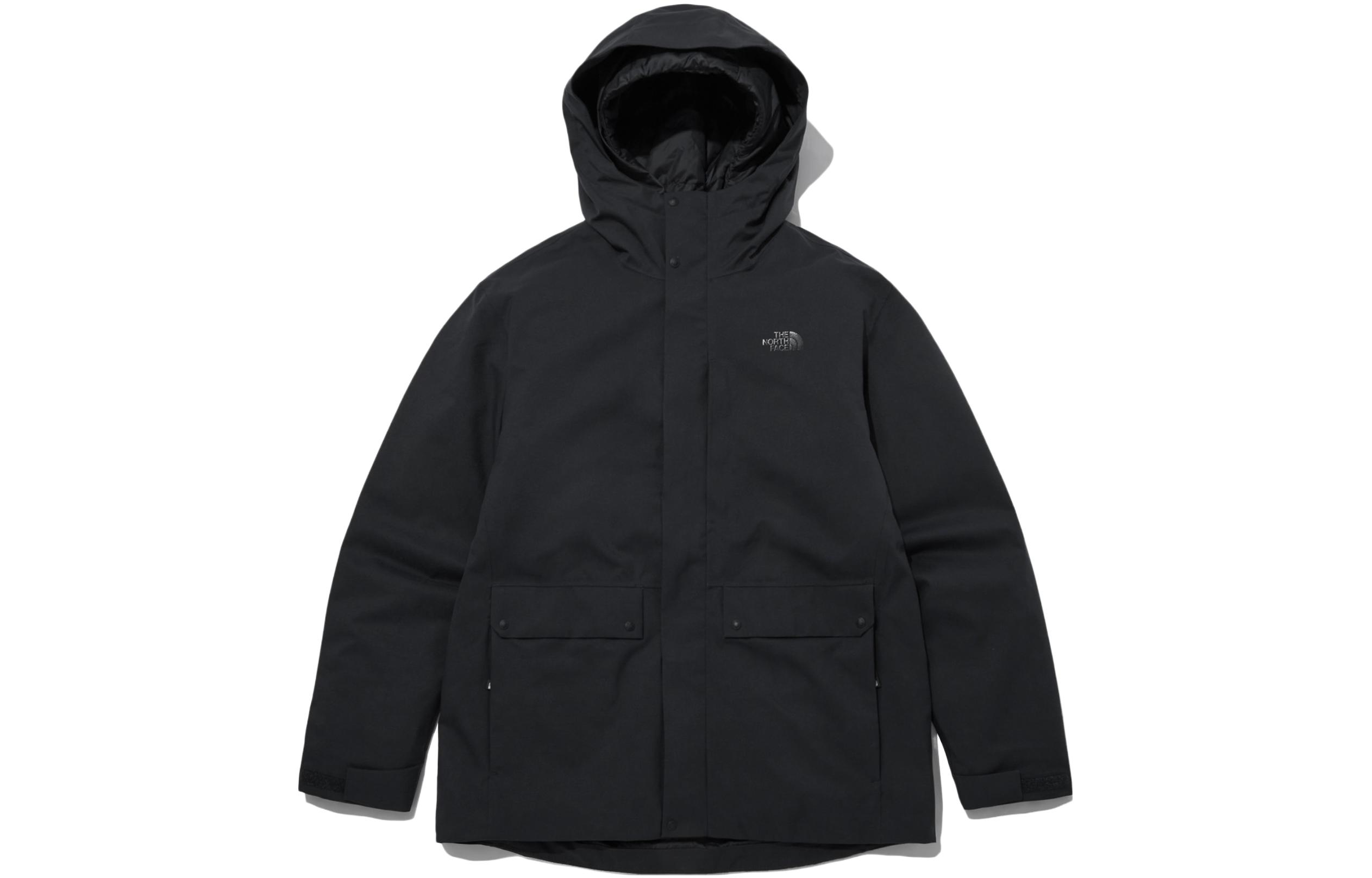 TNF Traveler Triclimate Black Logo Hooded Jacket NJ2YP50A