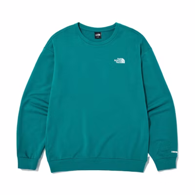 TNF Turquoise Logo Pullover Crewneck Sweatshirt Long Sleeve NI5MN53G