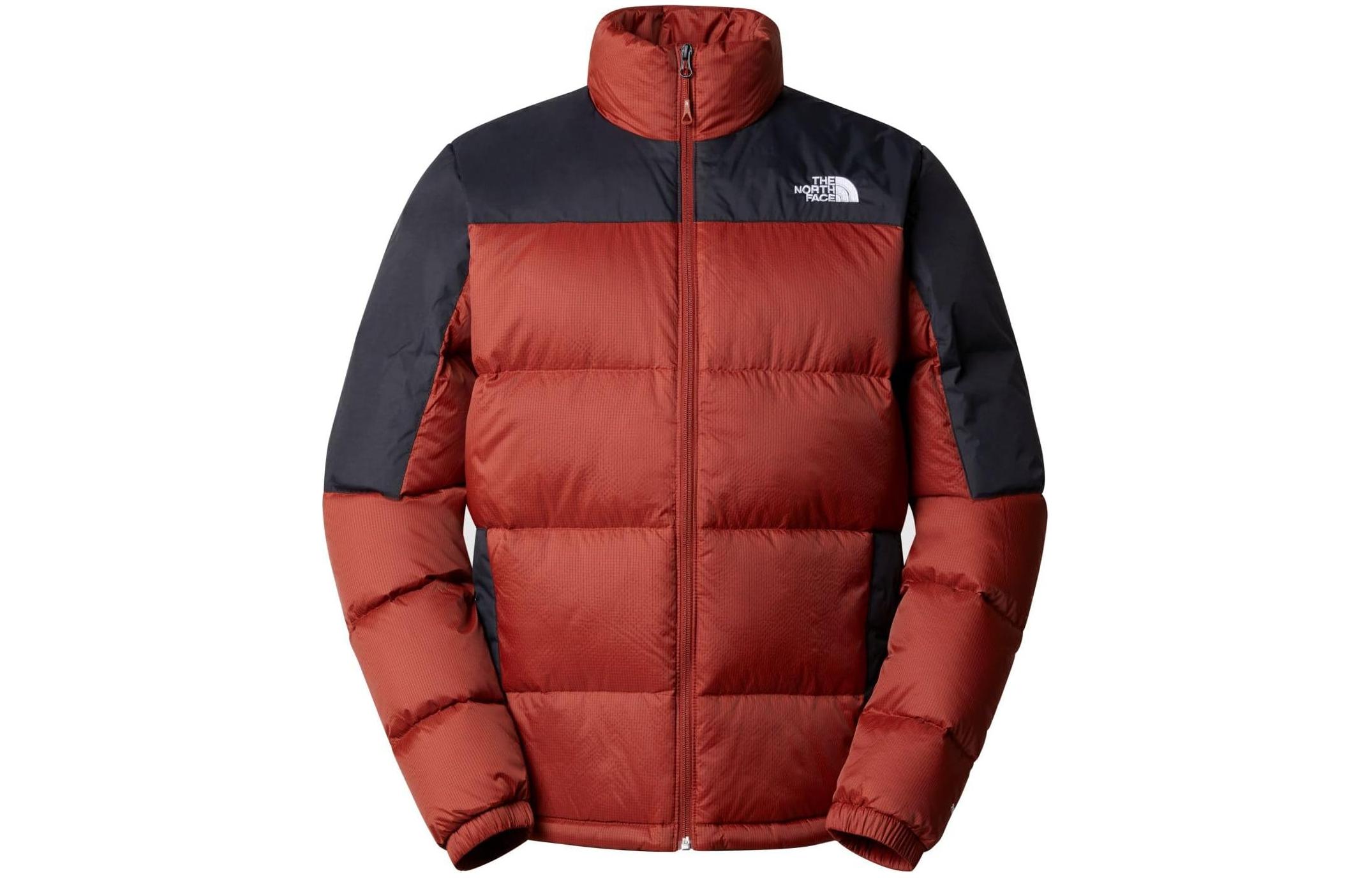 TNF Two-Sided Logo Colorblock Zip Hoodie Jacket - Red/Brown NF0A4M9L-WEW