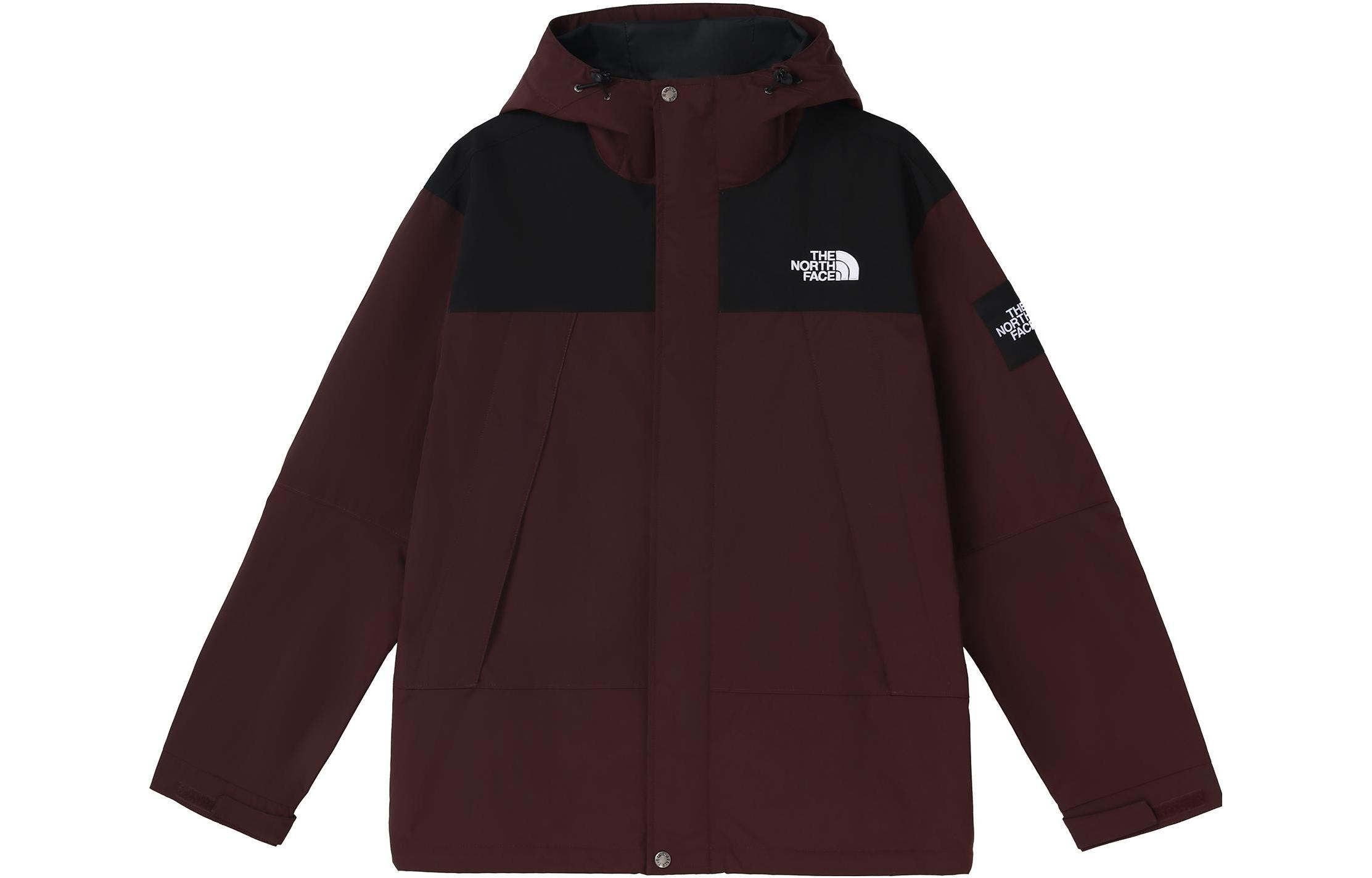 TNF Two-Tone Logo Hooded Zip Jacket Unisex Brown Red NI3BN59K