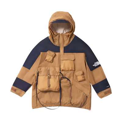 TNF UE Brown Multi-Pocket Waterproof Hooded Jacket SS22 NF0A7QPR-173