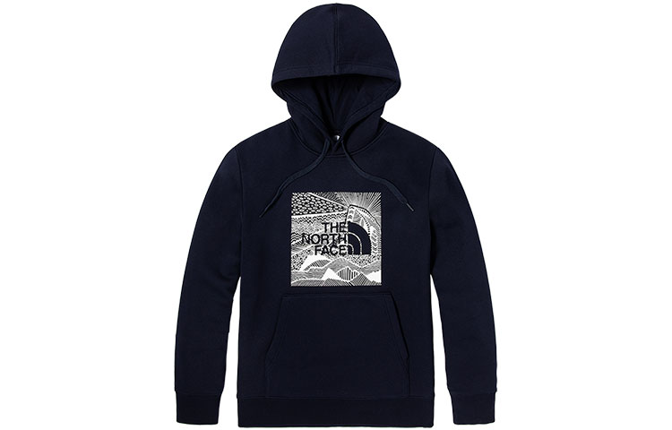 TNF UE Series Blue Logo Print Fleece Hoodie Unisex NF0A7W8P-RG1