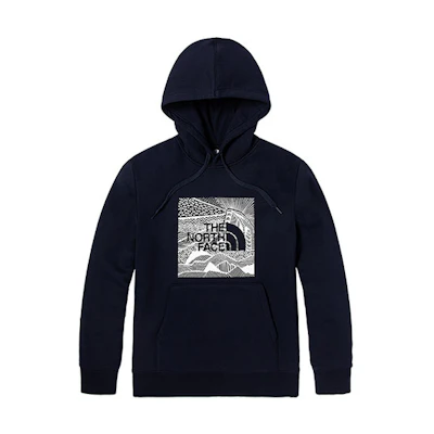 TNF UE Series Blue Logo Print Fleece Hoodie Unisex NF0A7W8P-RG1