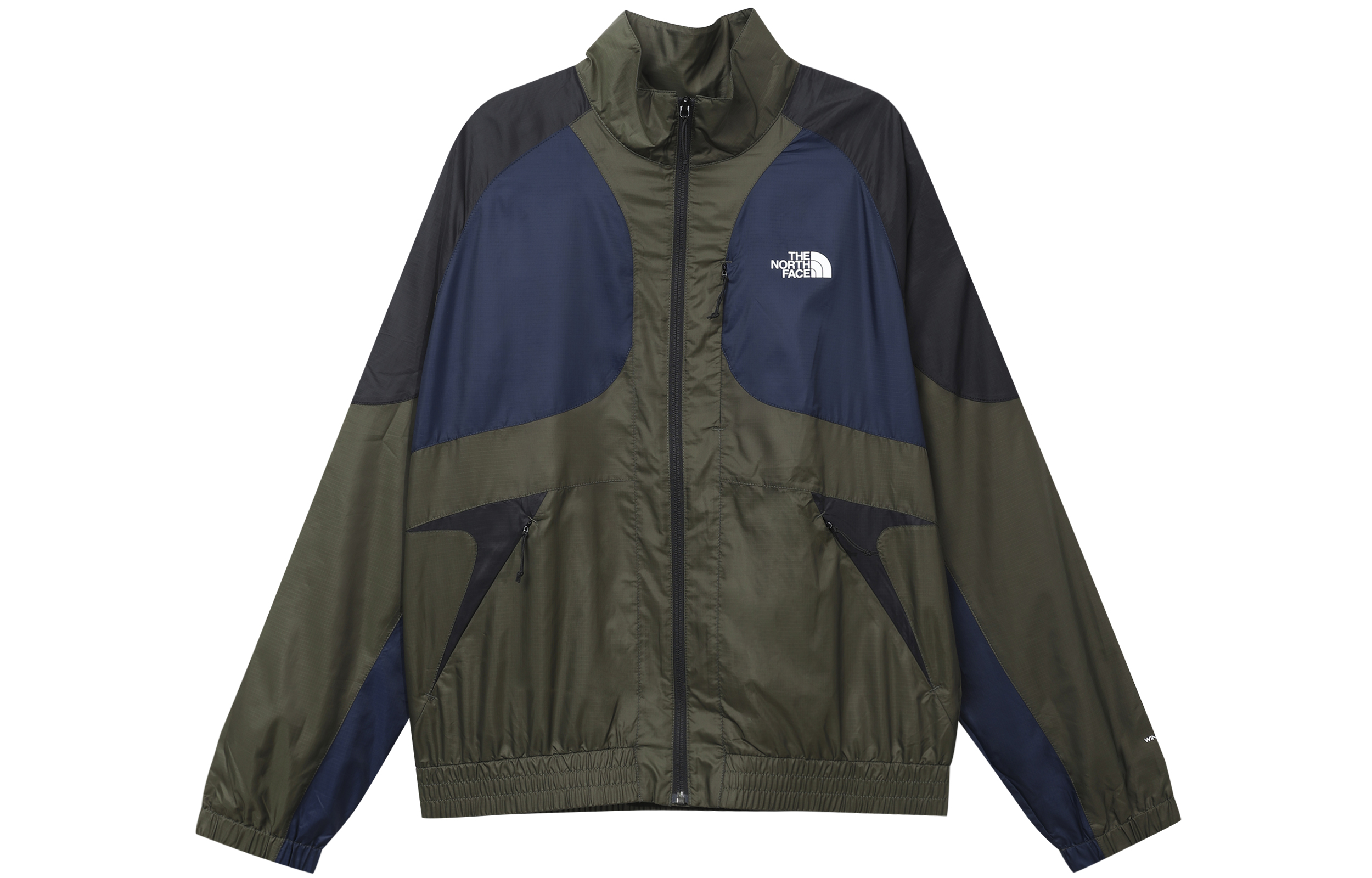 TNF UE Series Green Colorblock Logo Water-Resistant Windbreaker Jacket NF0A7ZXX-RV8