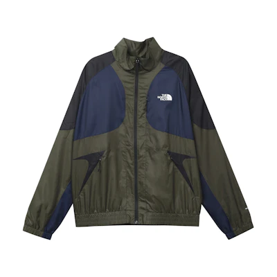 TNF UE Series Green Colorblock Logo Water-Resistant Windbreaker Jacket NF0A7ZXX-RV8