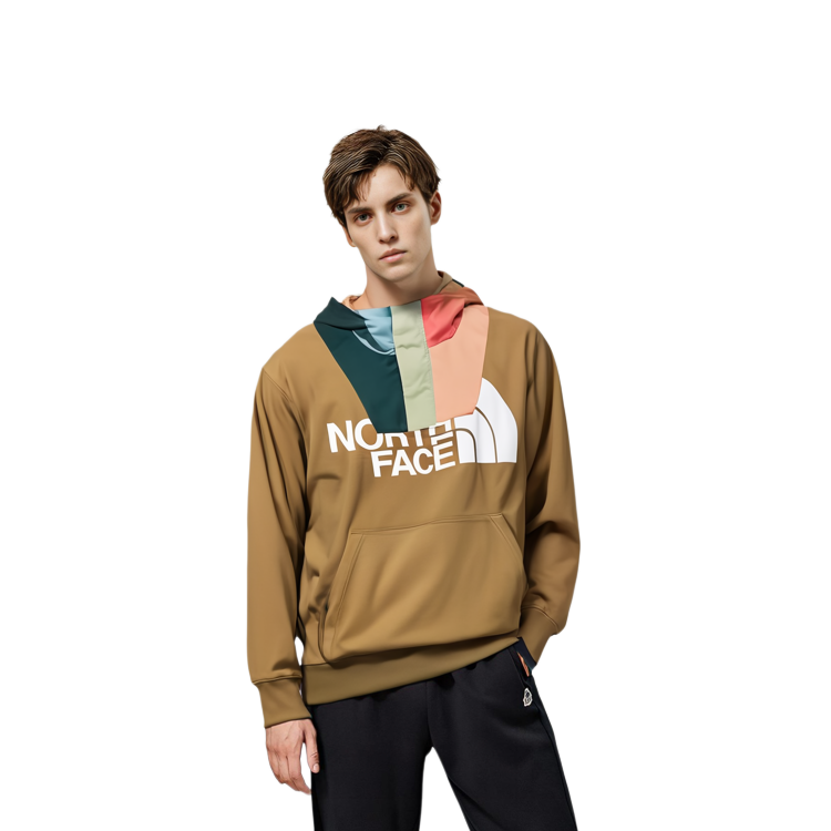 THE NORTH FACE UE Series Kazuki Kuraishi Logo Patchwork Hoodie Brown Unisex NF0A7QRQ-173 圖 4