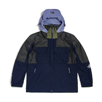 TNF UE Series KK Wind Jacket Loose Fit Detachable Hood Blue. NF0A5AVX-L4U