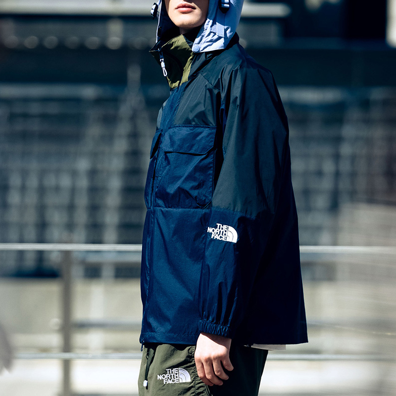 TNF UE Series KK Wind Jacket Loose Fit Detachable Hood Blue. NF0A5AVX-L4U 圖 4