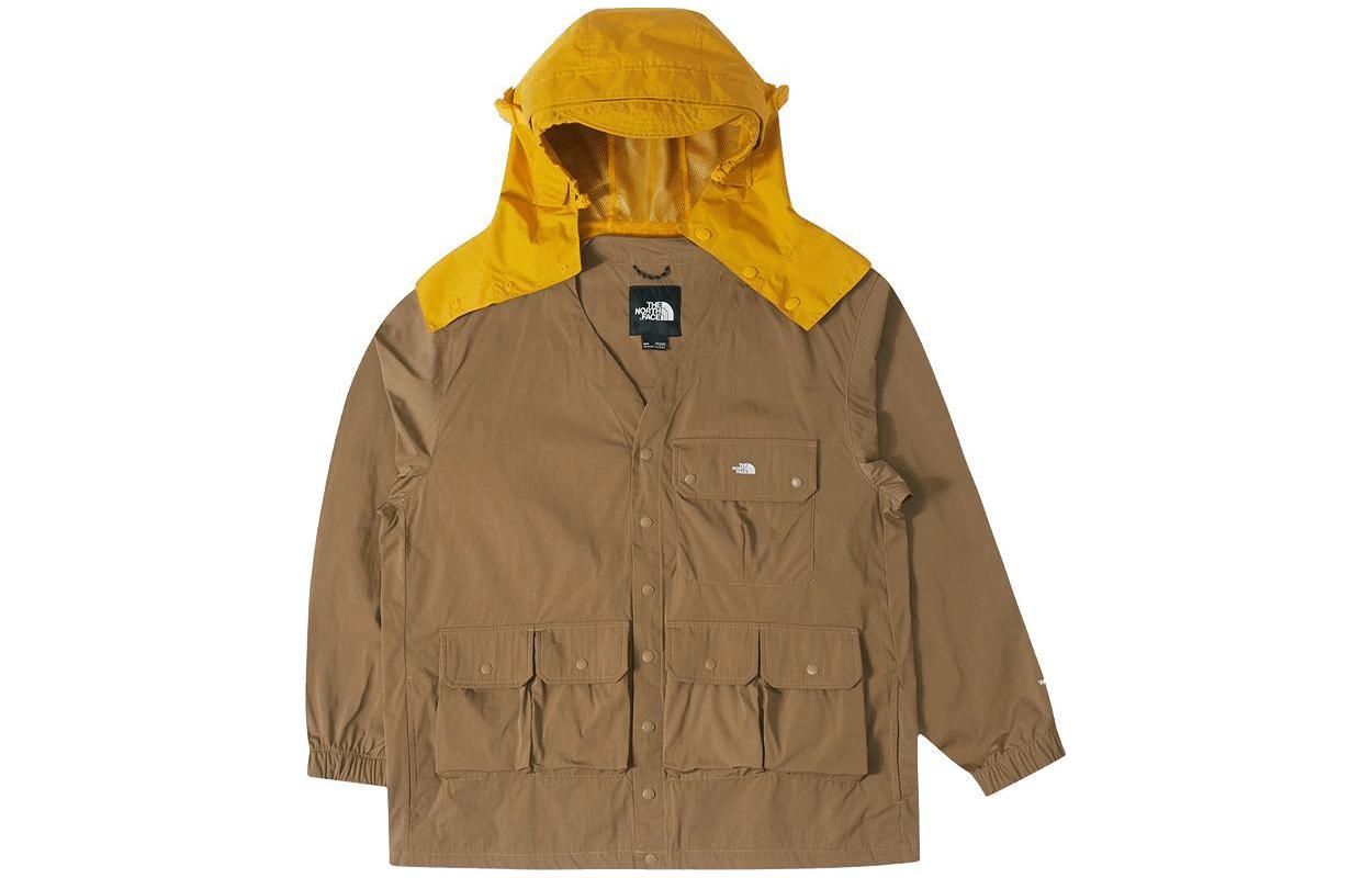 TNF UE SS24 Water-Resistant Windproof Colorblock Jacket Brown NF0A884Y-173