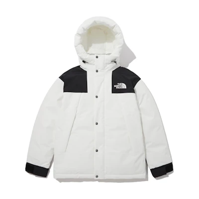 TNF Ultimate Color Block Full-Zip Down Hoodie White Unisex Jacket NJ2DP63D