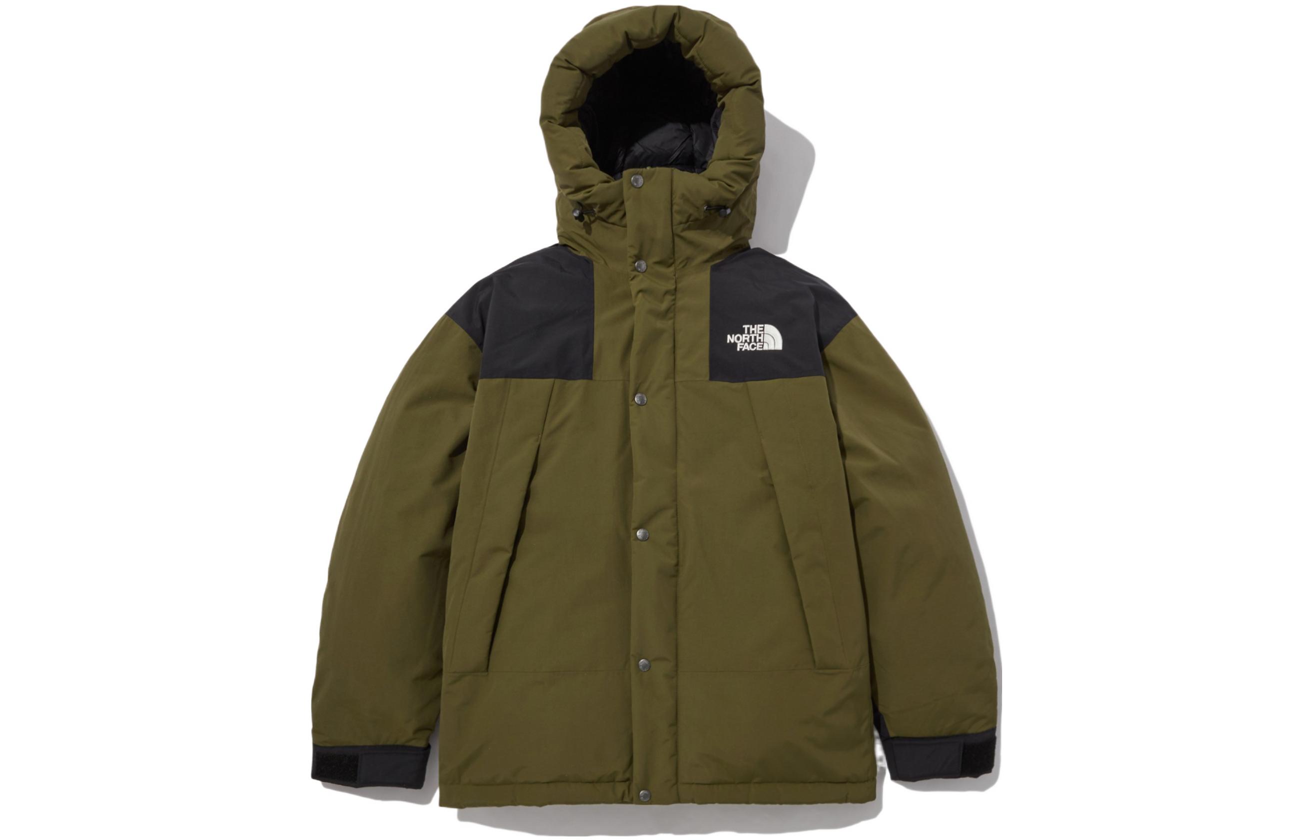 TNF Ultimate Dryvent Waterproof Logo Button Hooded Down Jacket Green NJ2DN62B