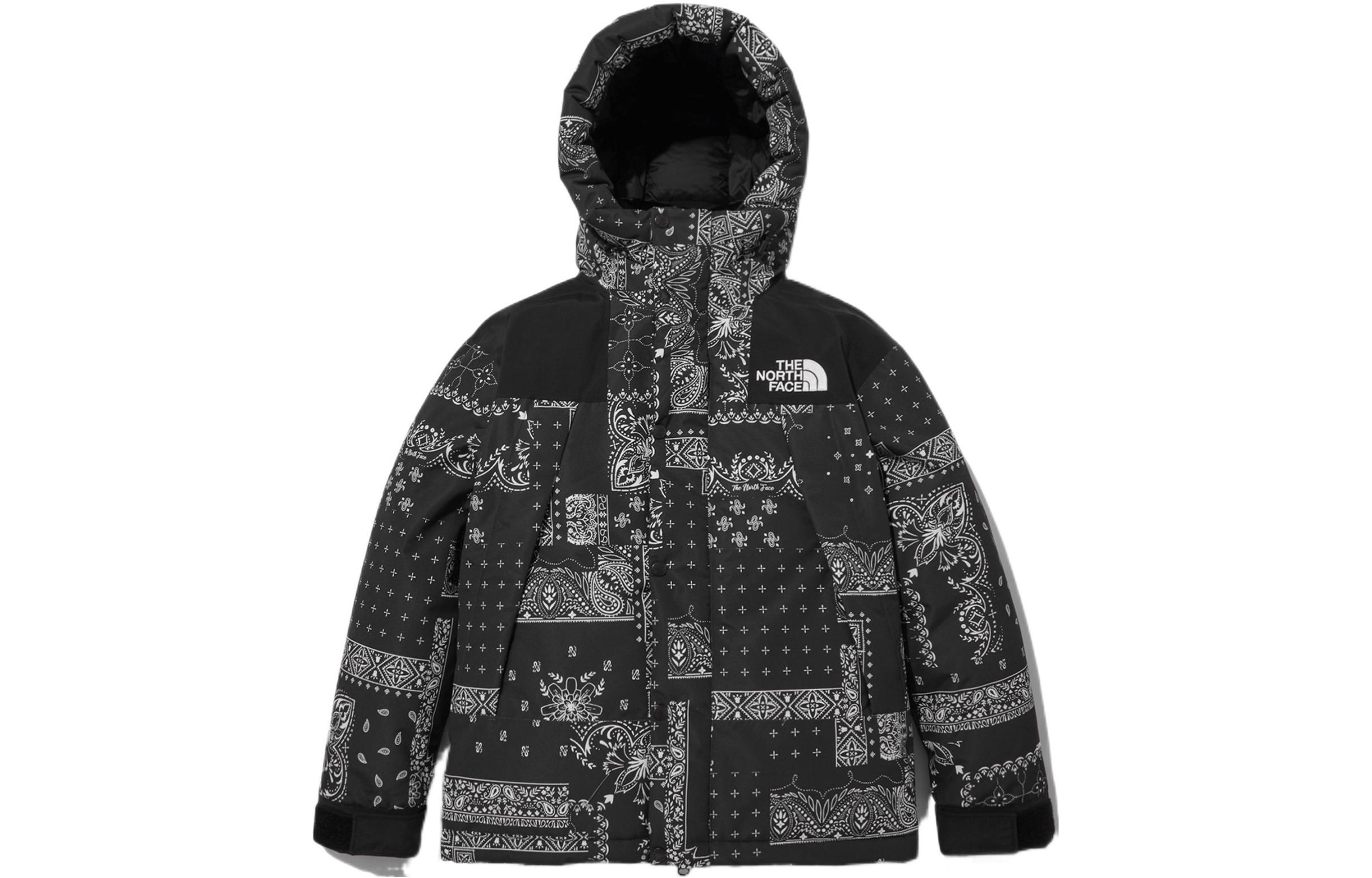 TNF Ultimate Paisley Embroidered Logo Down Jacket Black NJ2DN63A