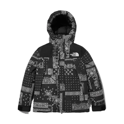 TNF Ultimate Paisley Embroidered Logo Down Jacket Black NJ2DN63A