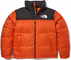The North Face Unisex 1996 Eco Nuptse Orange Down Jacket with Logo Embroidery NJ1DN75D The North Face Unisex 1996 Eco Nuptse Orange Down Jacket with Logo Embroidery NJ1DN75D