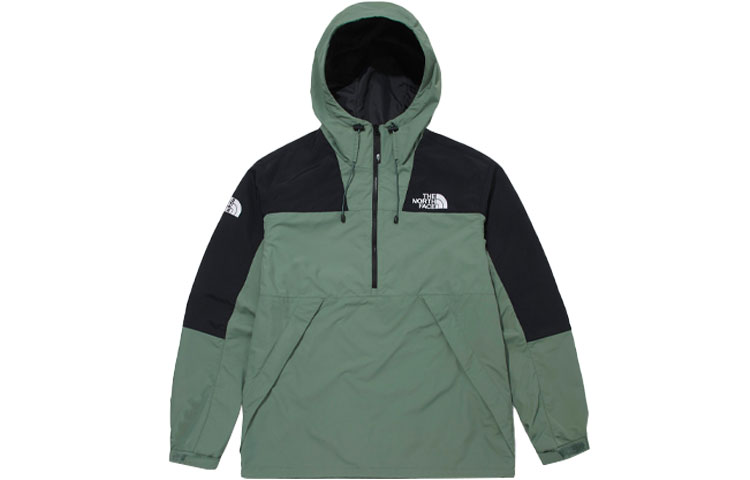 The North Face Unisex Avocado Green Half-Zip Mountain Logo Anorak Jacket NA3BM51B