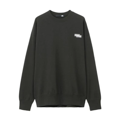 TNF Unisex Black Crewneck Long Sleeve Logo Print Sweatshirt NT12444K