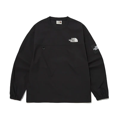 TNF Unisex Black Embroidered Crewneck Sweatshirt NM5MP53J