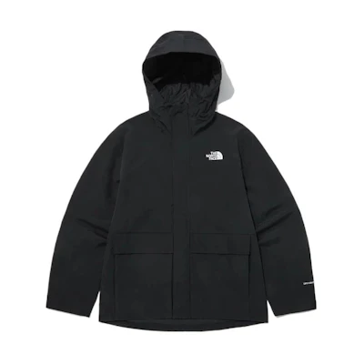 TNF Unisex Black Full-Zip Hoodie Jacket with Logo Print NJ2HP03A