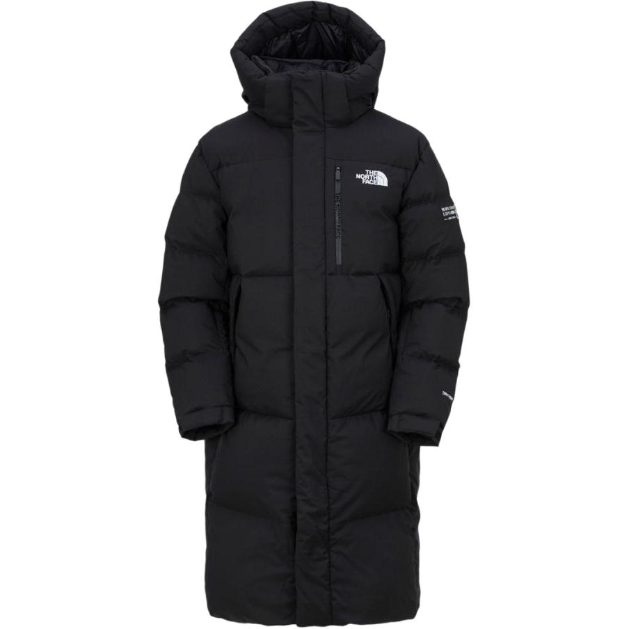 TNF Unisex Black Logo Embroidered Long Down Waterproof Jacket NC1DM50J
