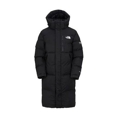 TNF Unisex Black Logo Embroidered Long Down Waterproof Jacket NC1DM50J