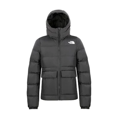 TNF Unisex Black Logo Hooded Insulated Jacket NF0A84IW-JK3