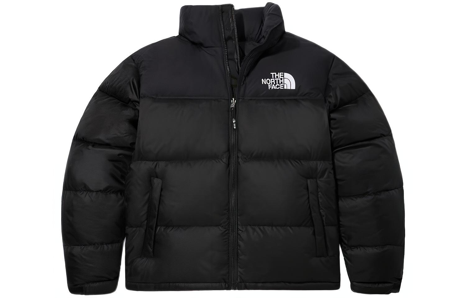 TNF Unisex Black Logo Print Puffer Jacket NJ1DP05A