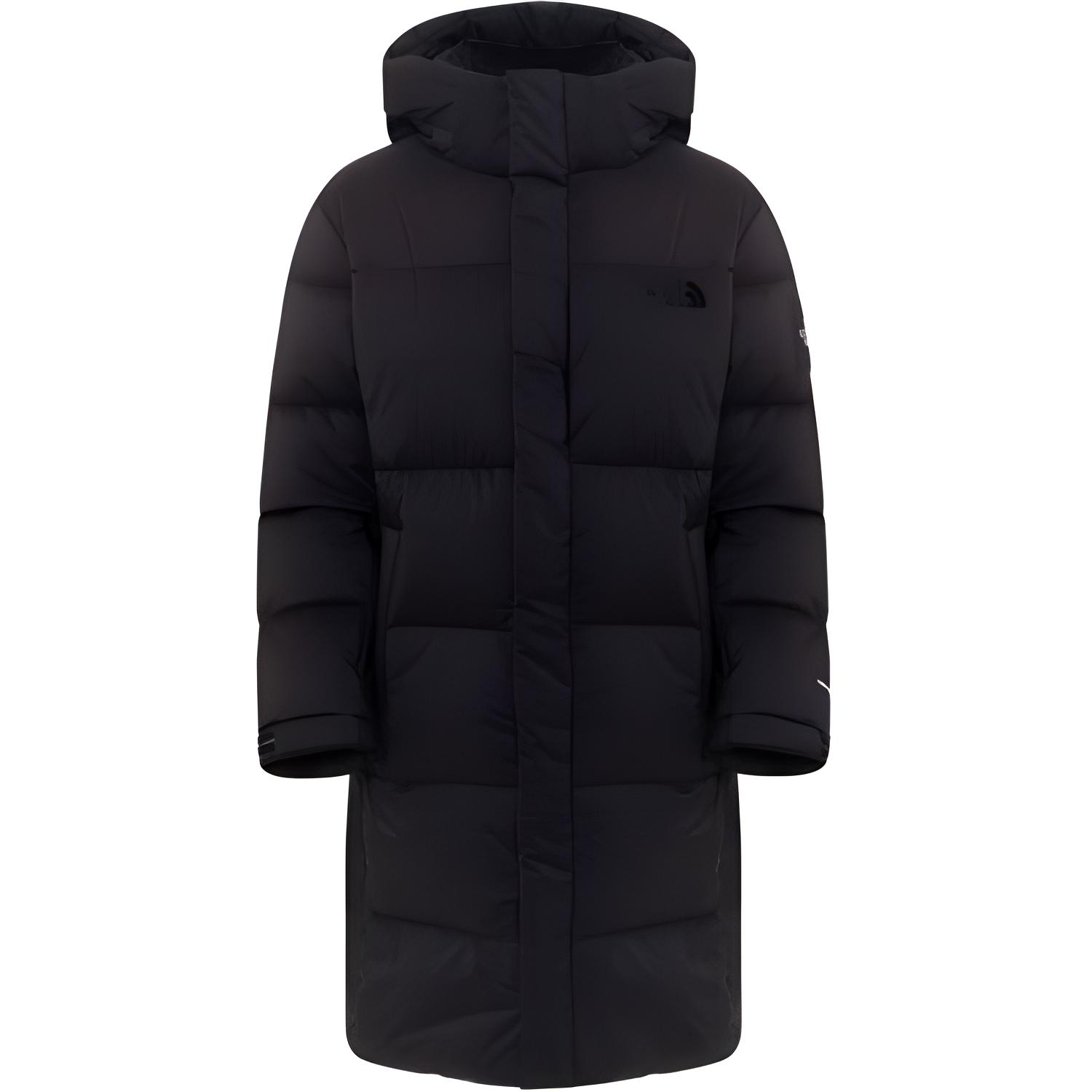 TNF Unisex Black Mid-Length Hooded Down Jacket NC1DQ51J