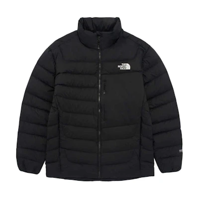 TNF Unisex Black Puffer Jacket with Stand Collar NJ1DQ58A
