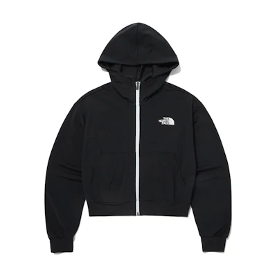 TNF Unisex Black Solid Color Zip-Up Hoodie NJ5JP07J