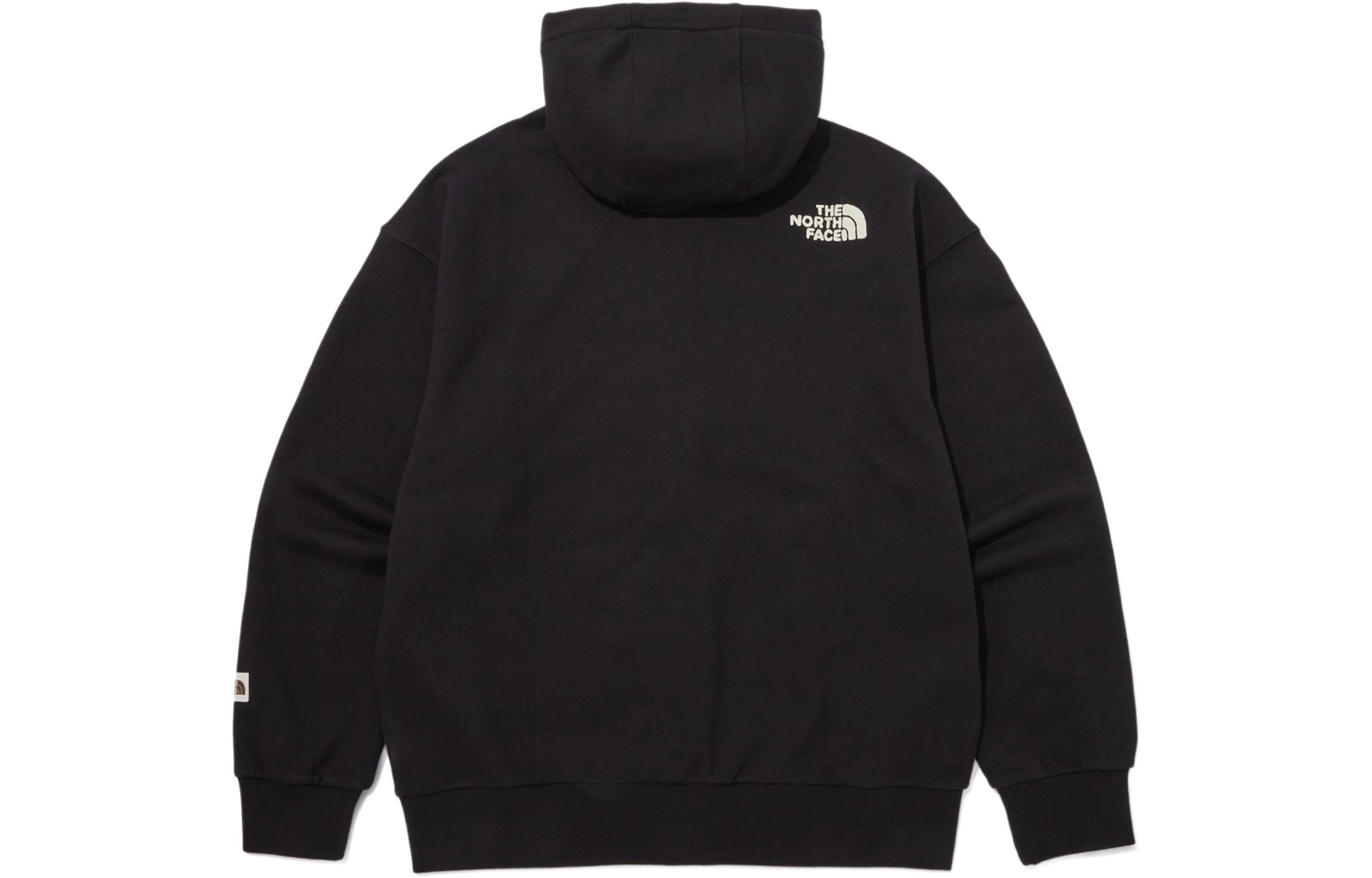 TNF Unisex Black Solid Oversized Zip-Up Hoodie with Hood NJ5JP51K 圖 3