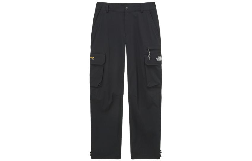 TNF Unisex Black Straight-Leg Casual Pants with Pockets NP6NP12A