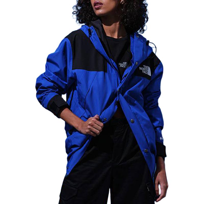 Order The North Face 男女藍色標誌印花拉鍊連帽外套。 NF0A496R-CZ6