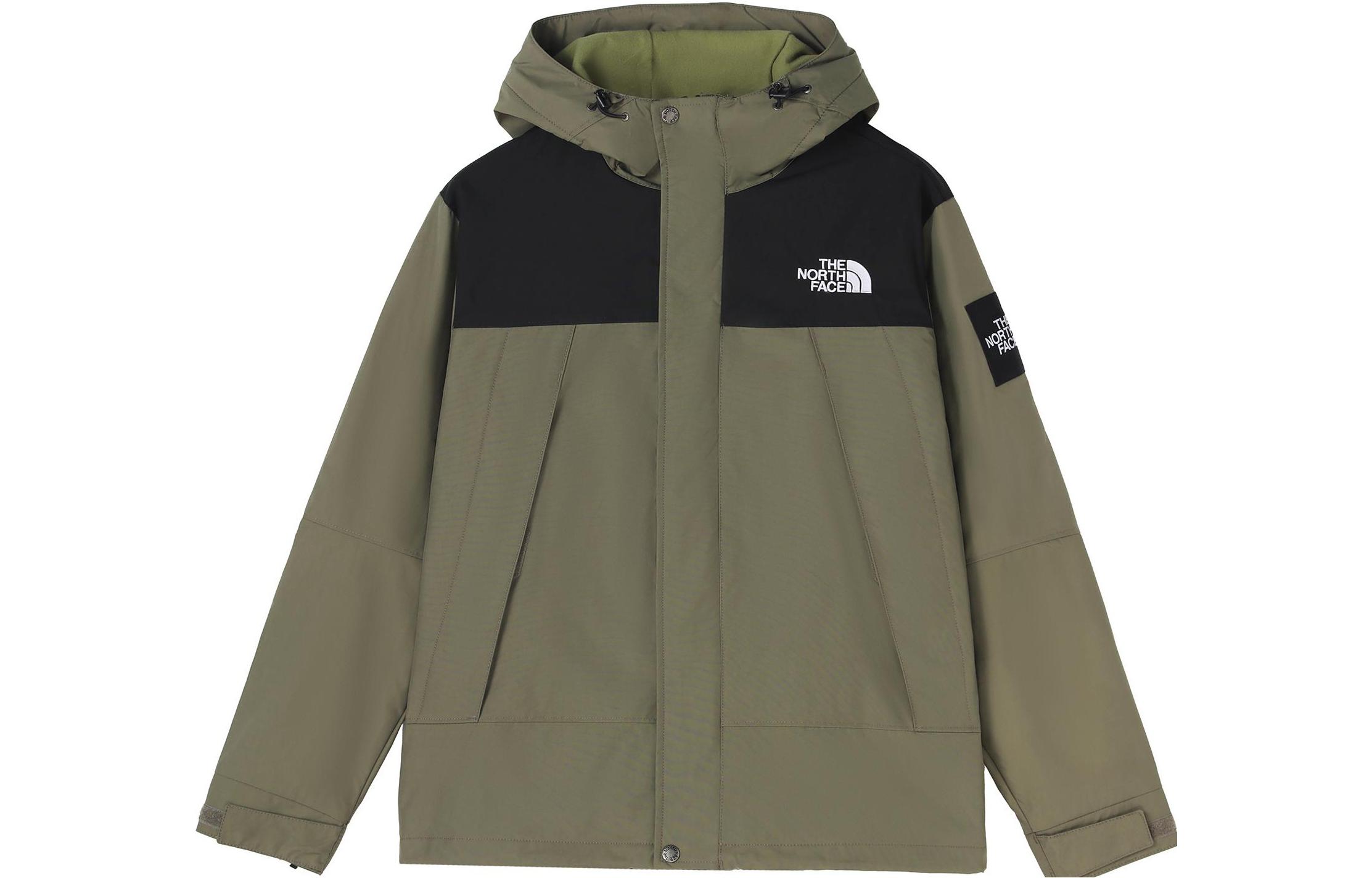 TNF Unisex Colorblock Fleece Zip Hoodie Jacket Gray/Green NI3BN62L