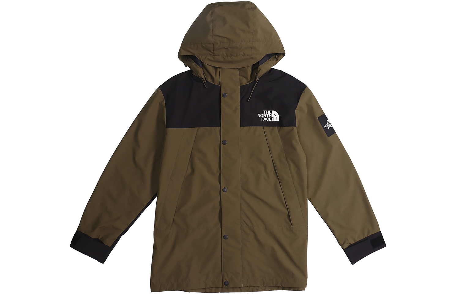 THE NORTH FACE Unisex Colorblock Hooded Jacket Army Green - Couple Style NJ4HL02J