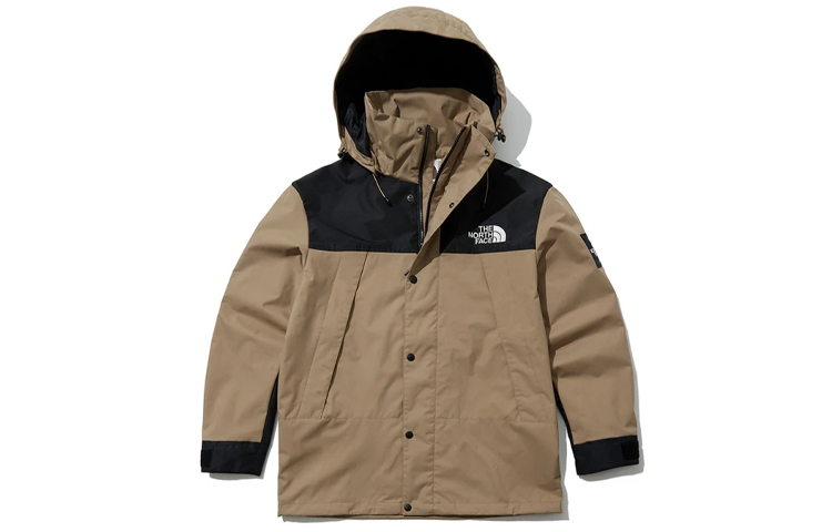 TNF Unisex Colorblock Hoodie Jacket Khaki - Couple Style NJ4HL02N